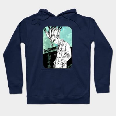 Alternative view of Senku Ishigami Sad Face Hoodie