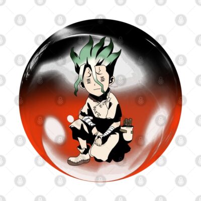 Alternative view of Dr Stone Closed Eyes Chibi Tapestry
