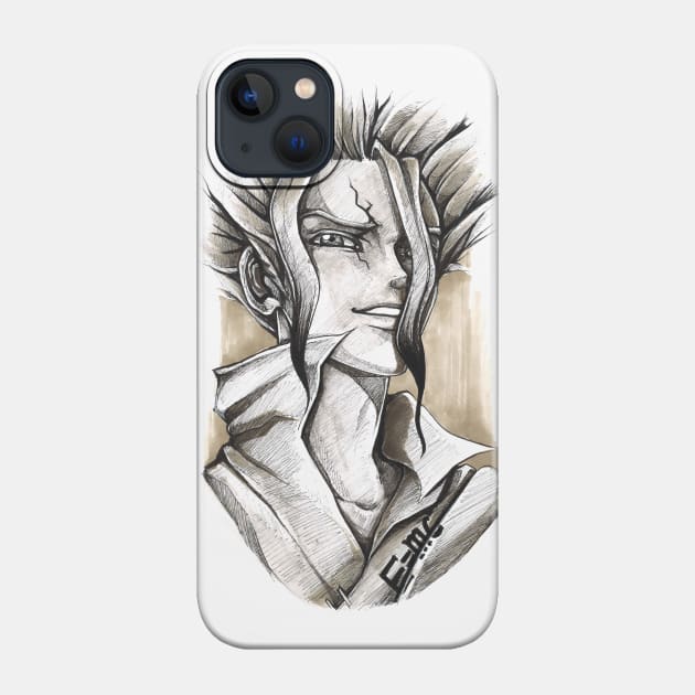 Senku Ishigami Black White Phone Case