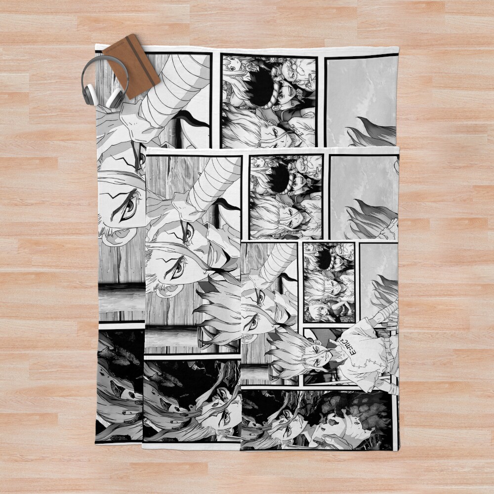 New Manga Style 45 Throw Blanket - Image 3